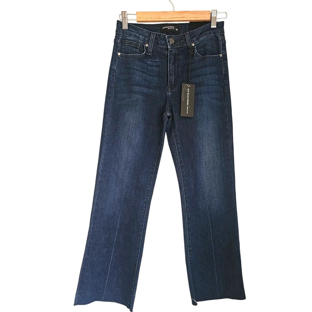 Just Denim Jeans Hem Cutout Slim Crop Boot Dark Denim, NWT, BP173J Sz 26